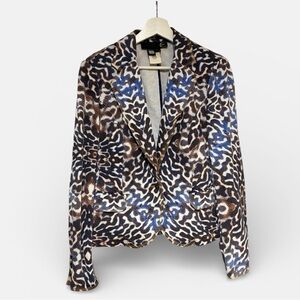 Just Cavalli Y2K Animal Print Blazer Made in Italy IT‎ 44